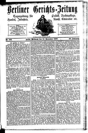 Berliner Gerichts-Zeitung vom 10.11.1897