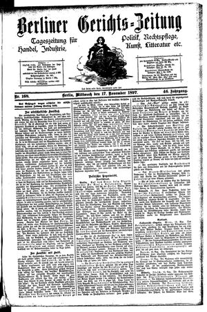 Berliner Gerichts-Zeitung vom 17.11.1897