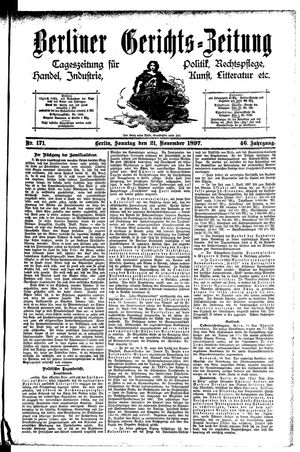 Berliner Gerichts-Zeitung vom 21.11.1897