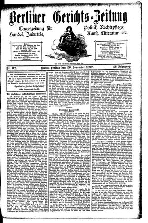 Berliner Gerichts-Zeitung vom 26.11.1897