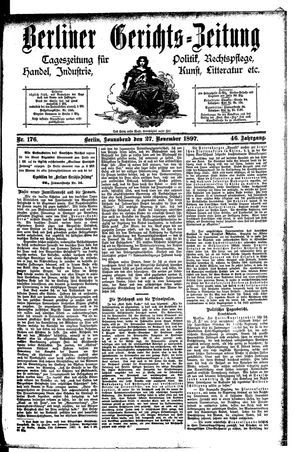 Berliner Gerichts-Zeitung vom 27.11.1897