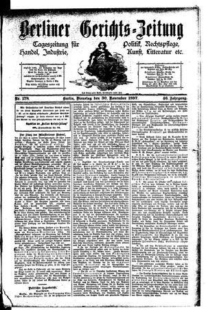 Berliner Gerichts-Zeitung vom 30.11.1897