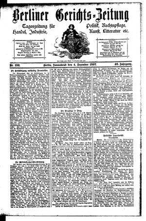 Berliner Gerichts-Zeitung vom 04.12.1897