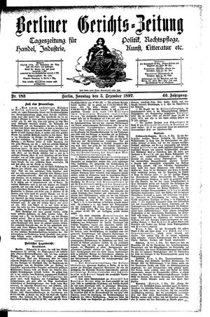 Berliner Gerichts-Zeitung vom 05.12.1897