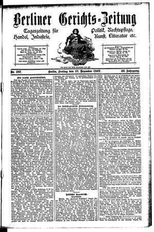 Berliner Gerichts-Zeitung vom 10.12.1897