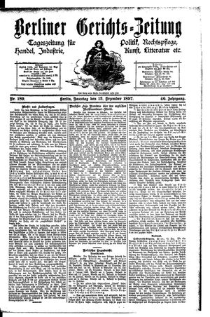 Berliner Gerichts-Zeitung vom 12.12.1897