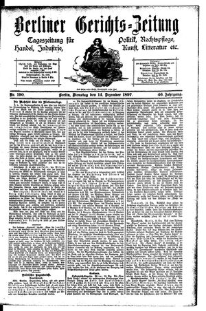 Berliner Gerichts-Zeitung on Dec 14, 1897