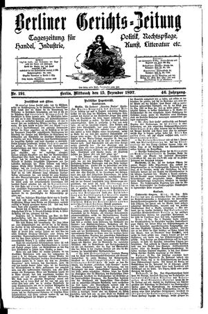 Berliner Gerichts-Zeitung vom 15.12.1897
