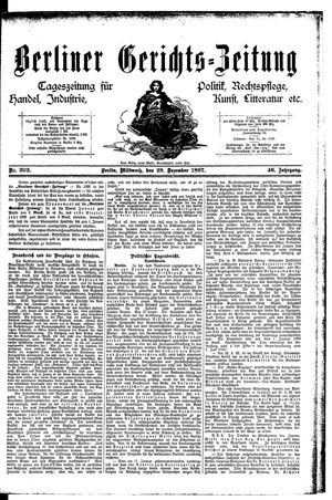 Berliner Gerichts-Zeitung vom 29.12.1897