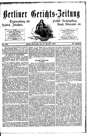 Berliner Gerichts-Zeitung vom 30.12.1897