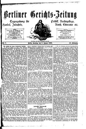 Berliner Gerichts-Zeitung vom 09.01.1898