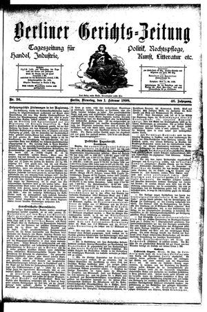 Berliner Gerichts-Zeitung vom 01.02.1898