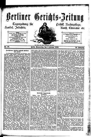 Berliner Gerichts-Zeitung vom 03.02.1898