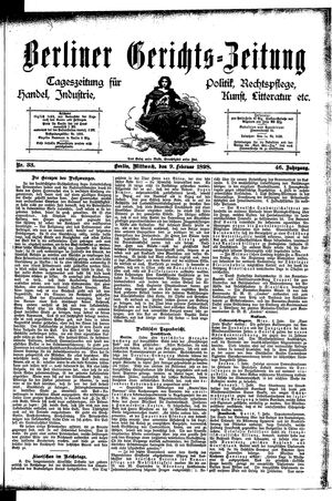 Berliner Gerichts-Zeitung on Feb 9, 1898