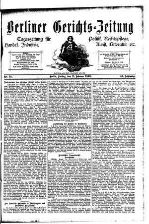 Berliner Gerichts-Zeitung vom 11.02.1898