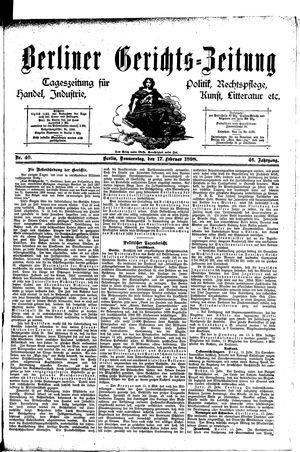 Berliner Gerichts-Zeitung vom 17.02.1898
