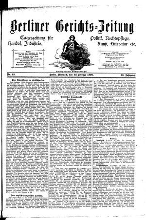 Berliner Gerichts-Zeitung vom 23.02.1898