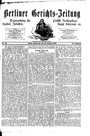 Berliner Gerichts-Zeitung vom 24.02.1898