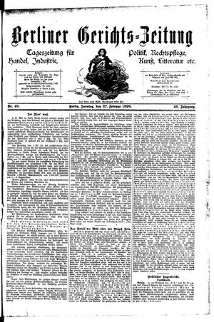 Berliner Gerichts-Zeitung on Feb 27, 1898