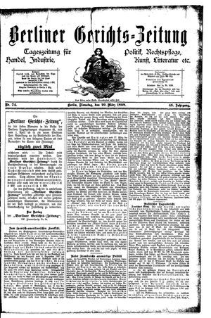 Berliner Gerichts-Zeitung vom 29.03.1898