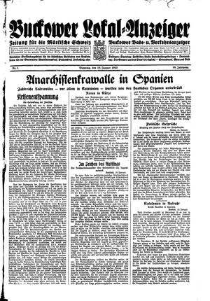 Buckower Lokal-Anzeiger on Jan 10, 1933