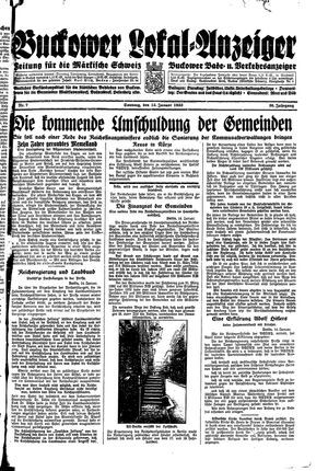 Buckower Lokal-Anzeiger vom 15.01.1933