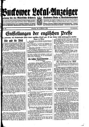 Buckower Lokal-Anzeiger vom 14.02.1933