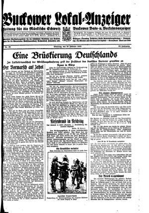 Buckower Lokal-Anzeiger vom 28.02.1933