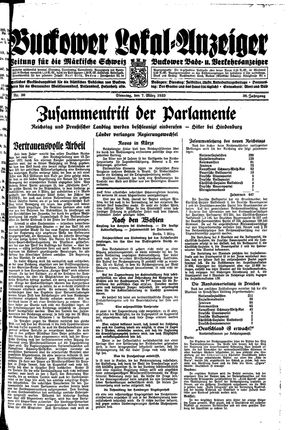 Buckower Lokal-Anzeiger vom 07.03.1933