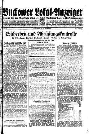 Buckower Lokal-Anzeiger vom 27.04.1933