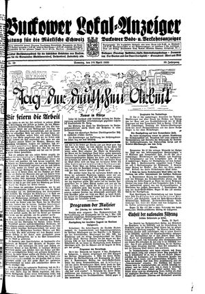 Buckower Lokal-Anzeiger on Apr 30, 1933