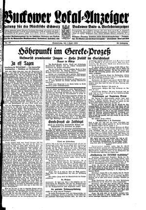 Buckower Lokal-Anzeiger on Jun 1, 1933