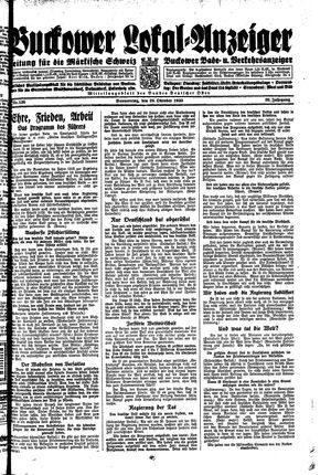 Buckower Lokal-Anzeiger vom 26.10.1933