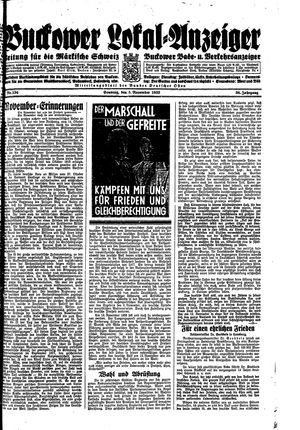 Buckower Lokal-Anzeiger on Nov 5, 1933