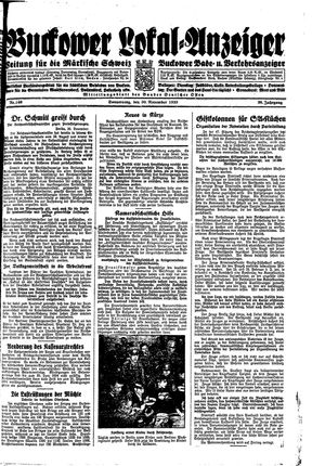 Buckower Lokal-Anzeiger vom 30.11.1933