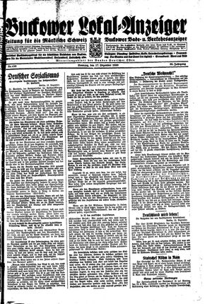 Buckower Lokal-Anzeiger on Dec 17, 1933