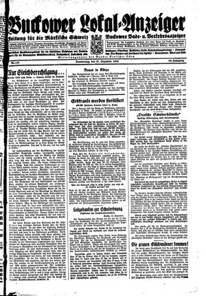 Buckower Lokal-Anzeiger on Dec 21, 1933