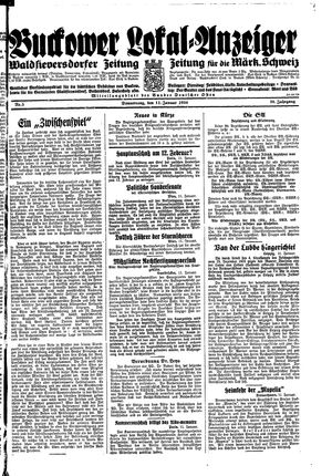 Buckower Lokal-Anzeiger vom 11.01.1934