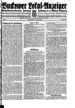 Buckower Lokal-Anzeiger vom 01.03.1934