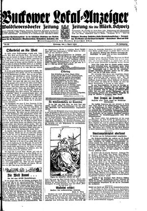 Buckower Lokal-Anzeiger vom 01.04.1934