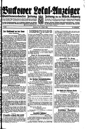 Buckower Lokal-Anzeiger vom 03.04.1934