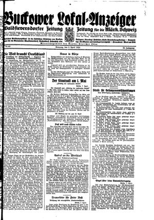 Buckower Lokal-Anzeiger on Apr 8, 1934