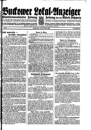Buckower Lokal-Anzeiger vom 26.04.1934