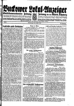 Buckower Lokal-Anzeiger vom 24.05.1934