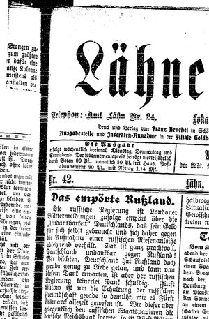 Lähner Anzeiger vom 10.04.1906