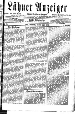 Lähner Anzeiger vom 28.04.1906