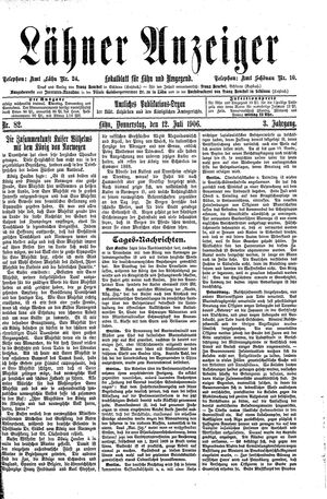 Lähner Anzeiger vom 12.07.1906