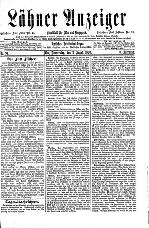 Lähner Anzeiger on Aug 2, 1906