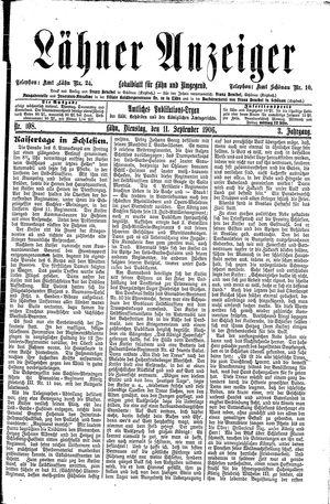 Lähner Anzeiger vom 11.09.1906