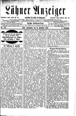 Lähner Anzeiger vom 15.12.1906